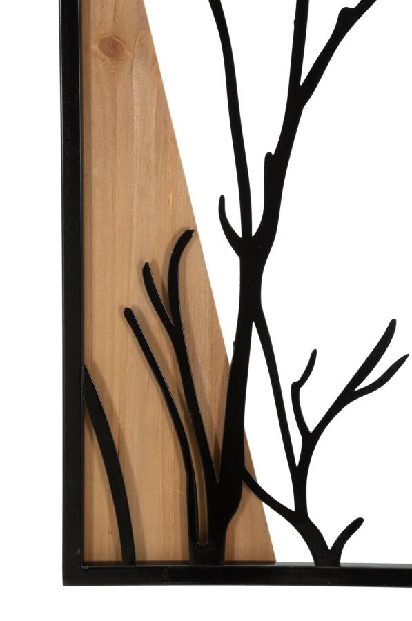 Painel de Parede Bird Ferro E Wood Conjunto 4pz 50x2x200 (50x2x50)