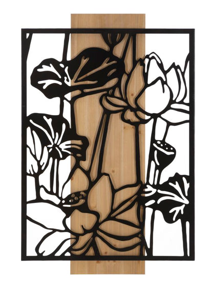 Painel de Parede Lotus Ferro E Wood Cm 60x2x90