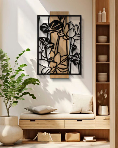 Painel de Parede Lotus Ferro E Wood Cm 60x2x90