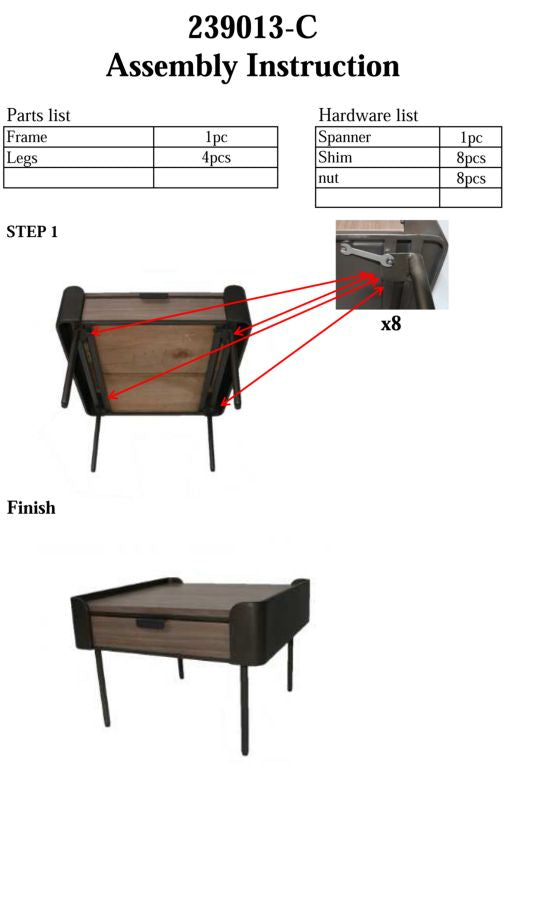 Mesa de Café Toronto Cm 60x60x41