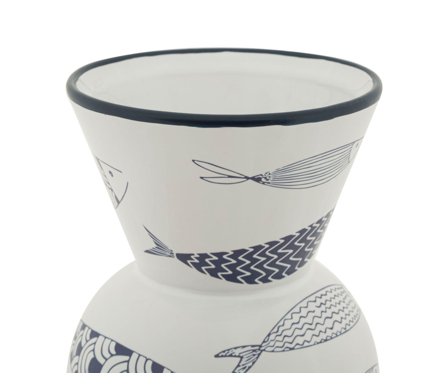 Jarra Cerâmica Fish Tall Cm ø 14x38,5