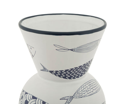 Jarra Cerâmica Fish Tall Cm ø 14x38,5