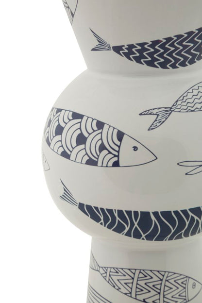 Jarra Cerâmica Fish Tall Cm ø 14x38,5