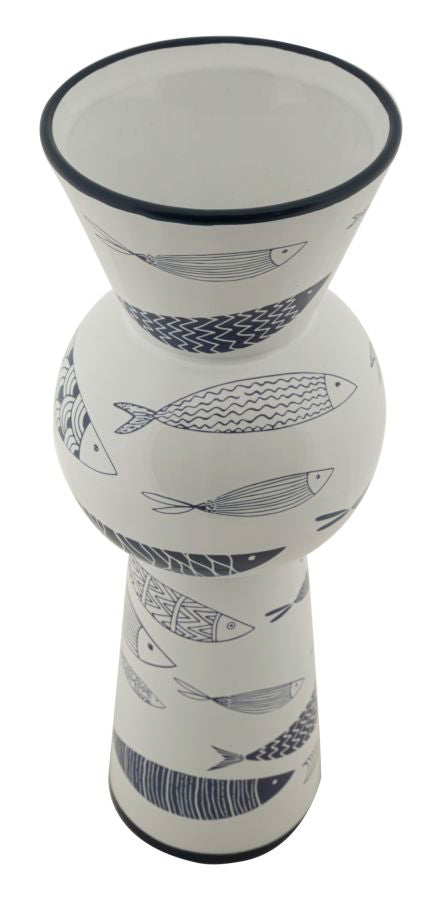 Jarra Cerâmica Fish Tall Cm ø 14x38,5