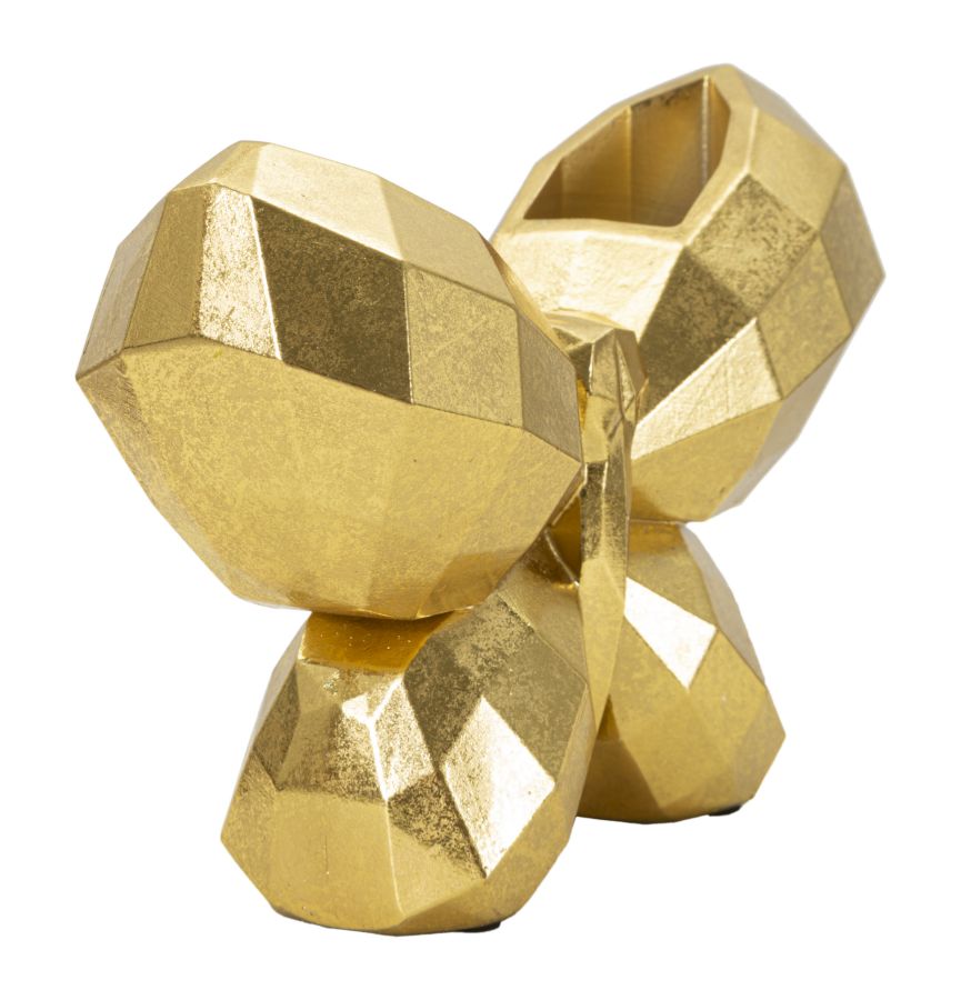 Jarra Borboleta Dourado Cm 22,5x8x15