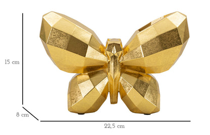 Jarra Borboleta Dourado Cm 22,5x8x15