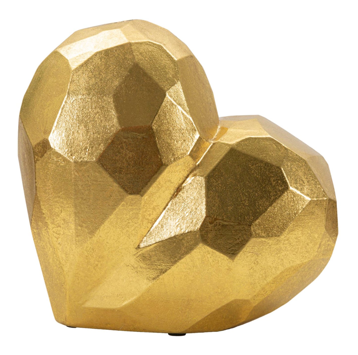 Jarra Coração Dourado Cm 19x9x18