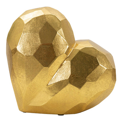 Jarra Coração Dourado Cm 19x9x18