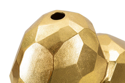 Jarra Coração Dourado Cm 19x9x18