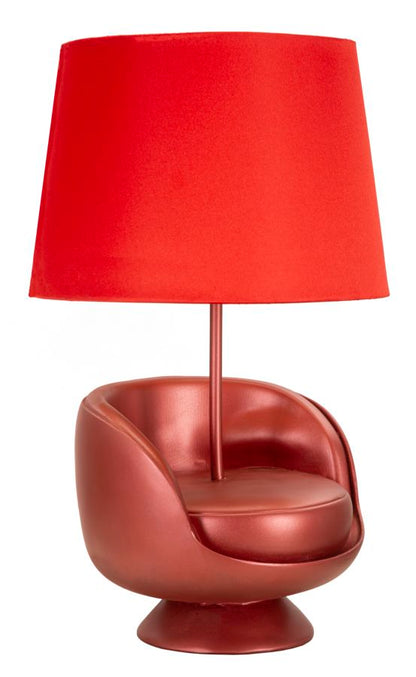 Candeeiro de Mesa de Cabeceira Midcentury Rossa Cm ø 26x43