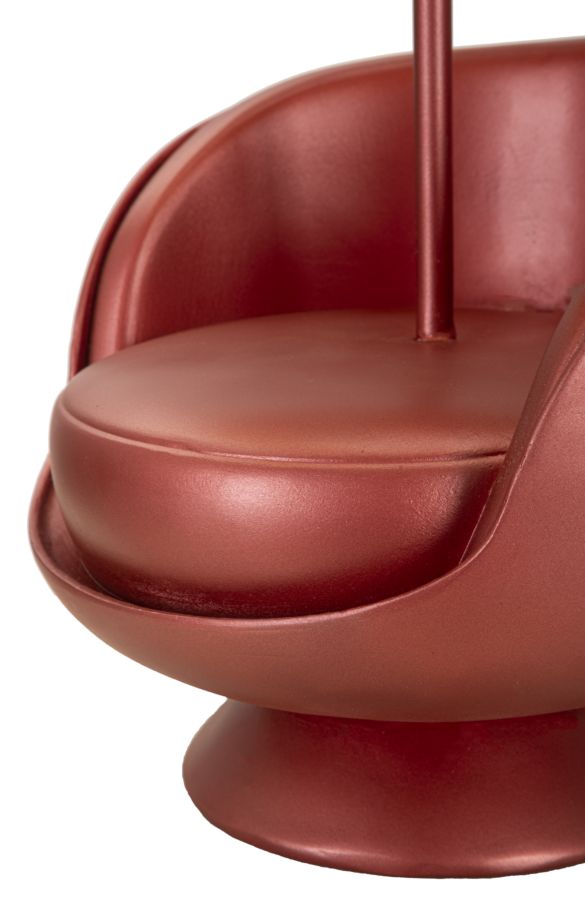 Candeeiro de Mesa de Cabeceira Midcentury Rossa Cm ø 26x43