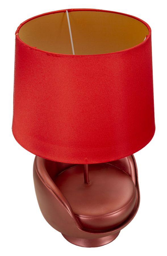 Candeeiro de Mesa de Cabeceira Midcentury Rossa Cm ø 26x43
