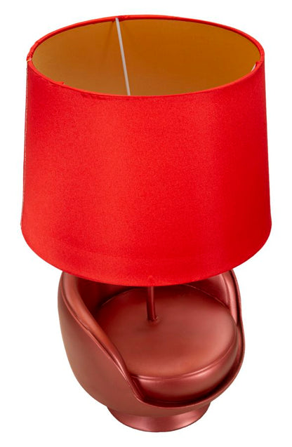 Candeeiro de Mesa de Cabeceira Midcentury Rossa Cm ø 26x43