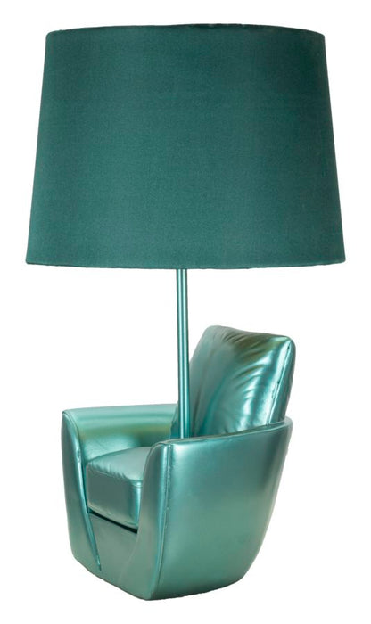 Candeeiro de Mesa de Cabeceira Midcentury Turchese Cm ø 26x43