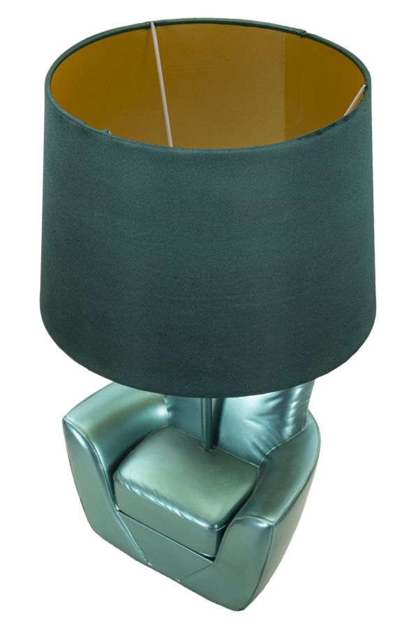 Candeeiro de Mesa de Cabeceira Midcentury Turchese Cm ø 26x43