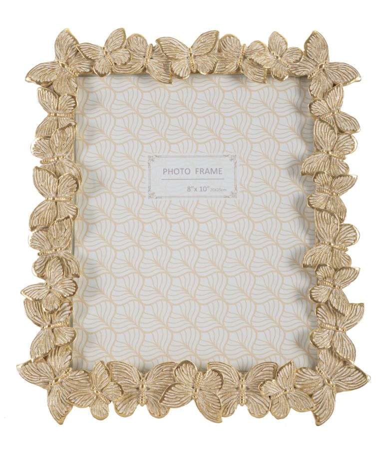 Moldura Borboletas Glod Cm 27,5x2,6x32,5 (medida Interna Cm 20x25)