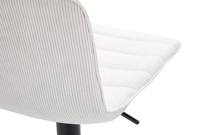 Banco Bar High Branco Cm 43x49,5x85,5-107(seduta Cm 61-82,5) Conjunto 2pcs