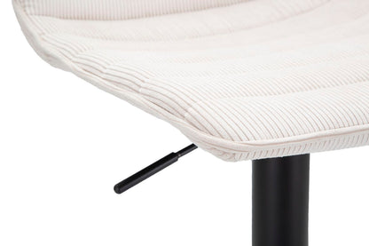 Banco Bar High Branco Cm 43x49,5x85,5-107(seduta Cm 61-82,5) Conjunto 2pcs