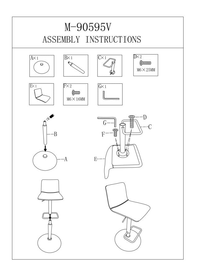 Banco Bar High Branco Cm 43x49,5x85,5-107(seduta Cm 61-82,5) Conjunto 2pcs