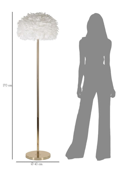 Candeeiro de Pé Feathers Slim Bianca Cm ø 43x170