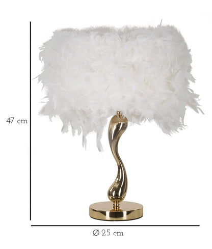 Candeeiro de Mesa Cart Bianca Cm ø 25x47