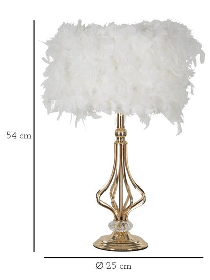 Candeeiro de Mesa Tarty Bianca Cm ø 25x54