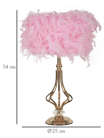 Candeeiro de Mesa Tarty Rosa Cm ø 25x54
