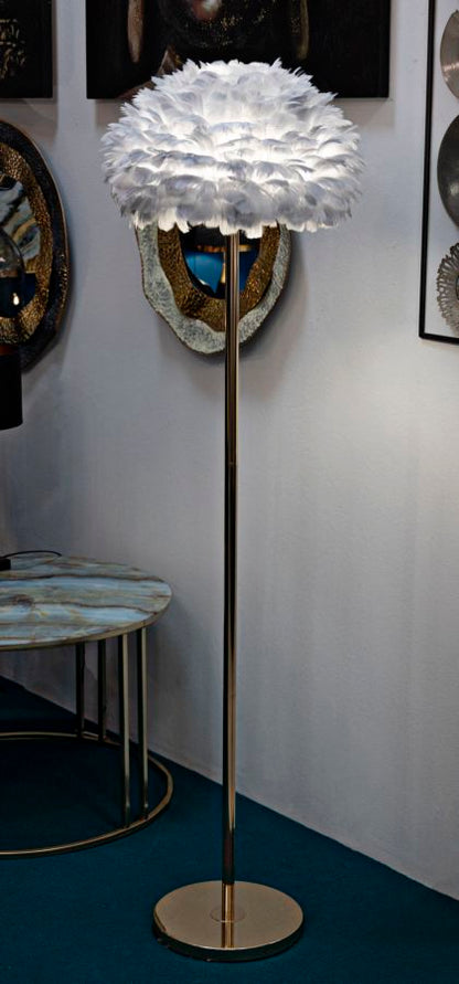 Candeeiro de Pé Feathers Slim Grigia Cm ø 43x170