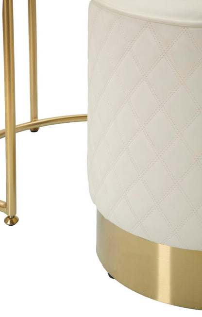 Mesa de Cabeceira Toletta com Pufe Sharon Cm ø 52x70 - ø 36x39