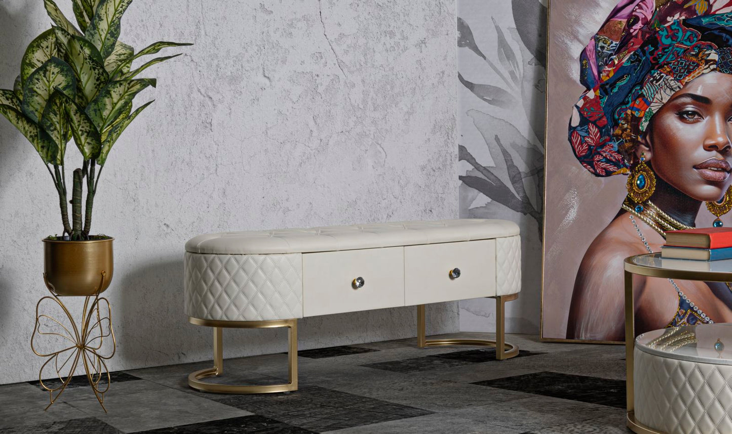 Banco com Gavetas Sharon Cm 120x40x43