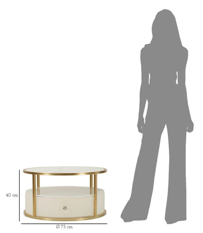Mesa Auxiliar da Caffè Sharon Cm ø 75x40