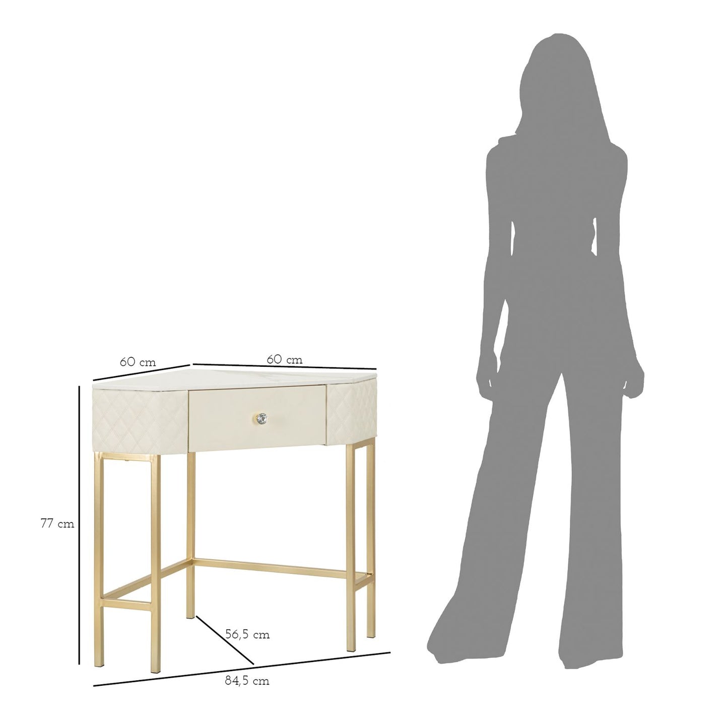 Consola Angolare Sharon Cm 84,5x60x77