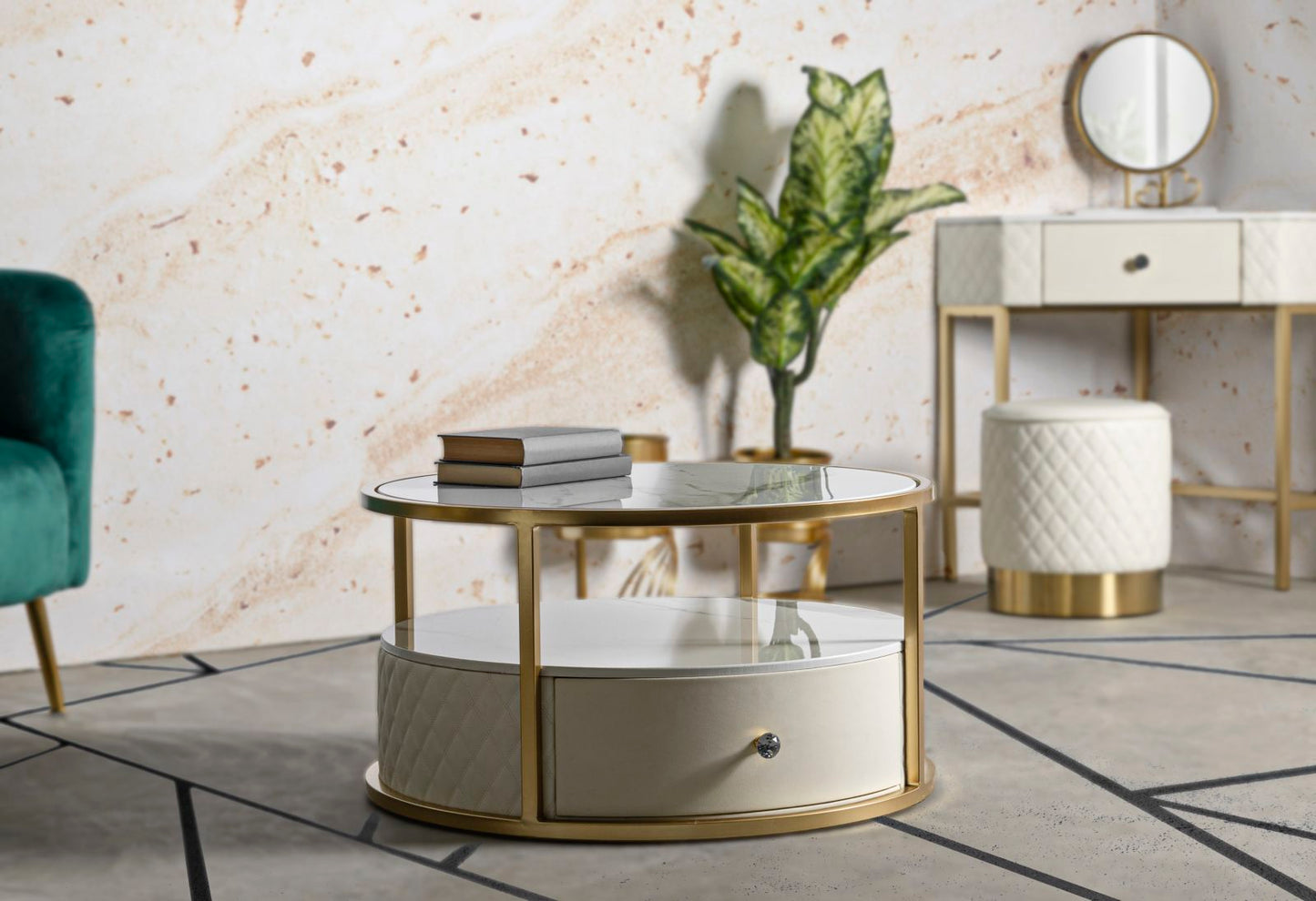 Mesa Auxiliar da Caffè Sharon Cm ø 75x40