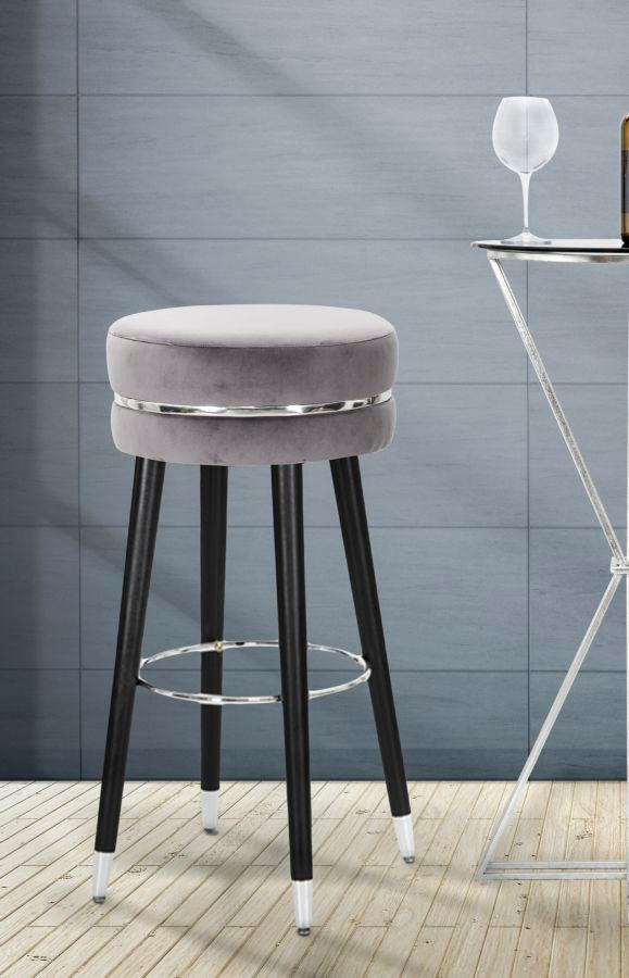 Banco Bar Paris Grigio Prateado Cm ø 35x74