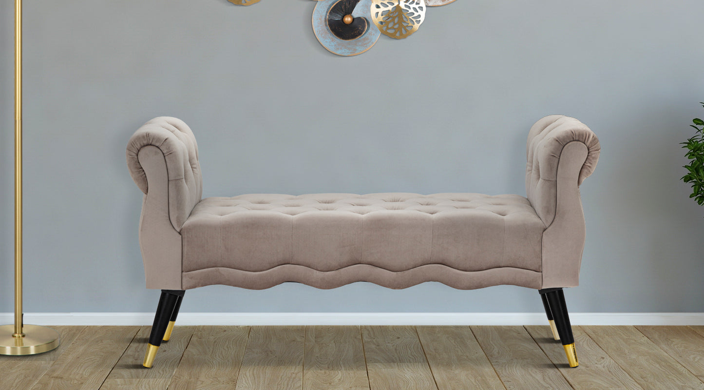 Banco Paris Grigia Dourado Cm 120x40x60