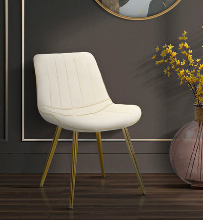 Cadeira Paris Creme Dourado Conjunto 2 Un. Cm 51x59x79