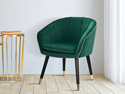 Poltrona Paris Verde Dourado Cm 62x58x78