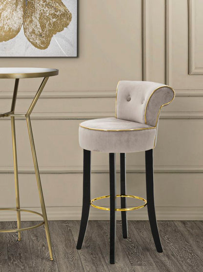 Banco Bar Luxy Grigio Cm 46x48x96