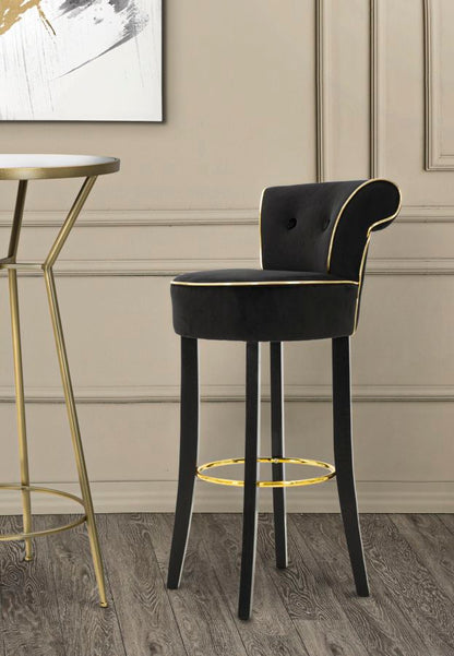 Banco Bar Luxy Preto Cm 46x48x96
