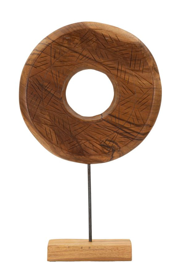 Escultura Dorat em Teca Reciclada Cm 35x10x58