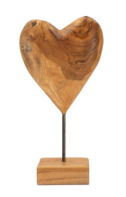 Escultura Dobu em Teca Reciclada Cm 20x12x37