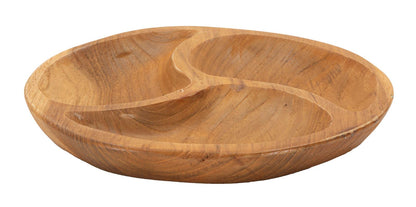 Porta objetos 3 Parti em Teca Reciclada Cm ø 25,5x3