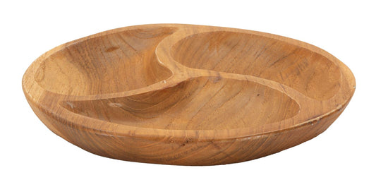 Porta objetos 3 Parti em Teca Reciclada Cm ø 25,5x3