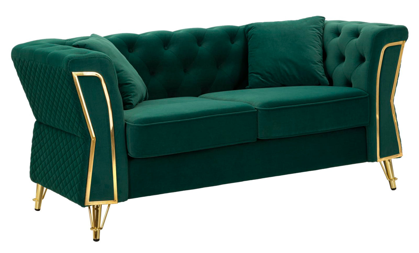 Sofá Emy Verde com Cuscini Cm 162x83x76