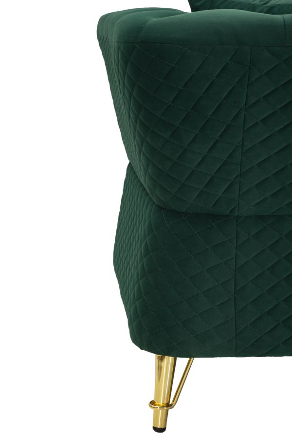 Sofá Emy Verde com Cuscini Cm 162x83x76