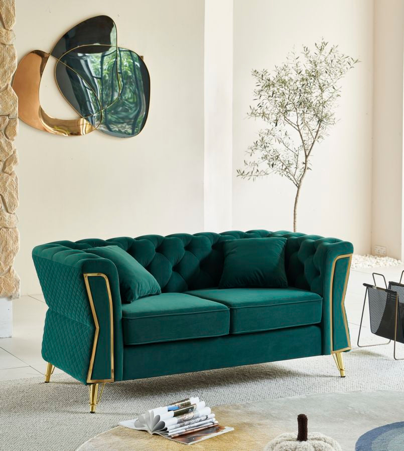 Sofá Emy Verde com Cuscini Cm 162x83x76