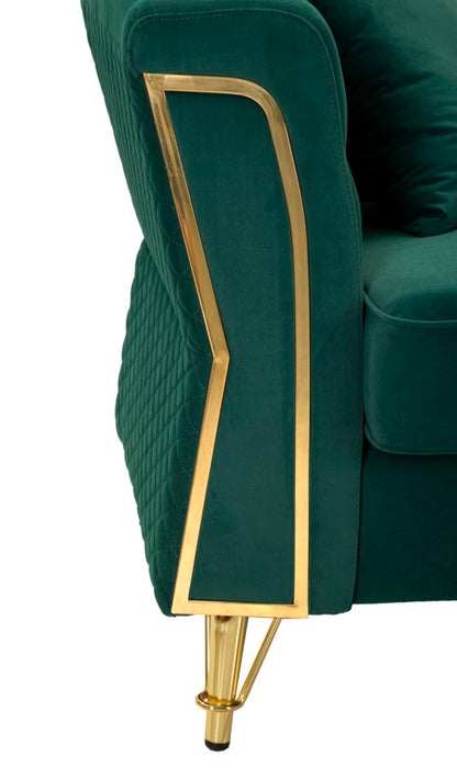 Sofá Emy Verde com Cuscini Cm 162x83x76