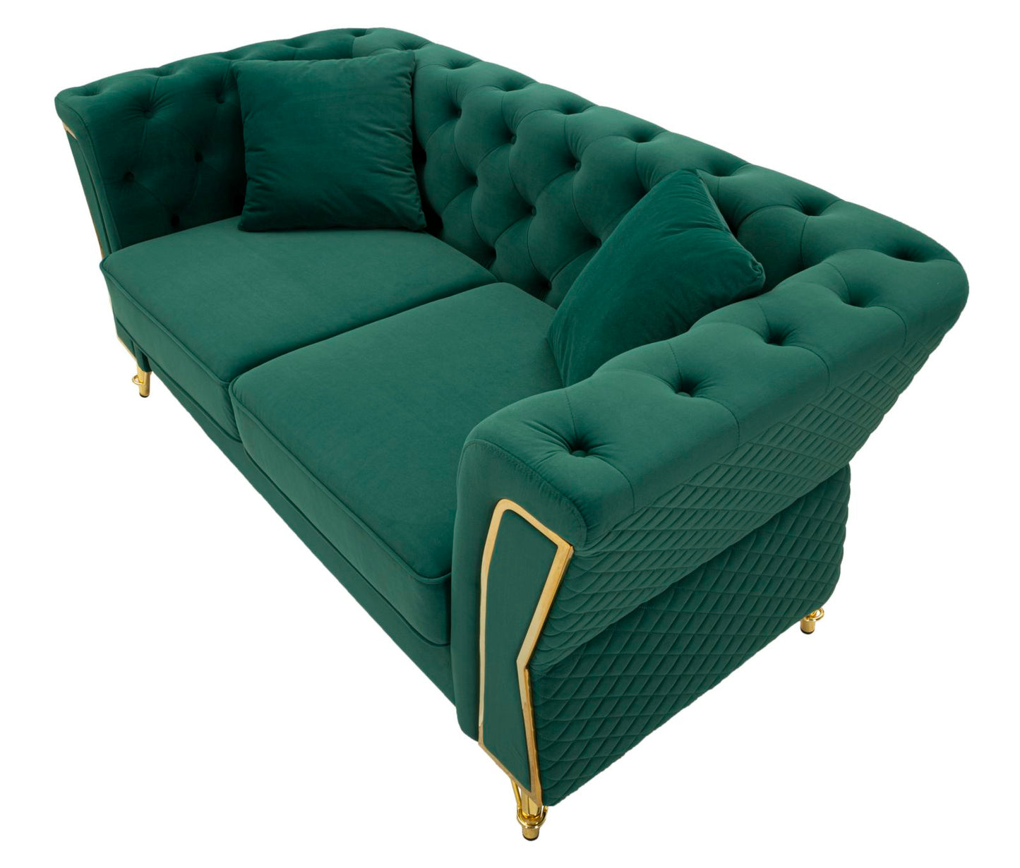 Sofá Emy Verde com Cuscini Cm 162x83x76