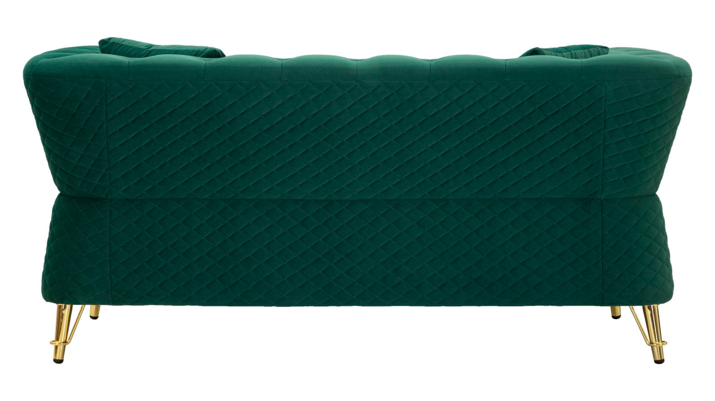 Sofá Emy Verde com Cuscini Cm 162x83x76