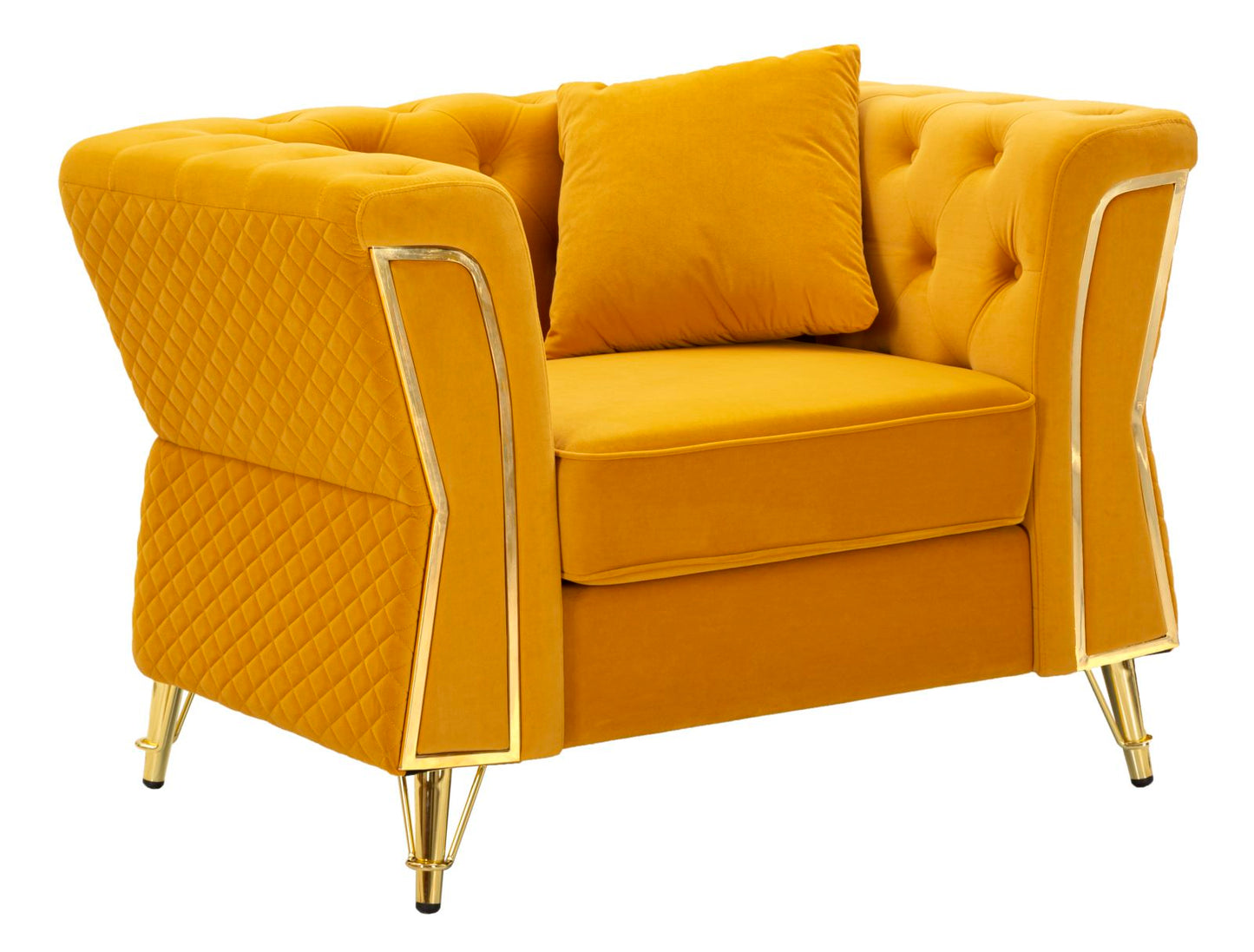 Poltrona Emy Senape com Almofada Cm 104x83x76